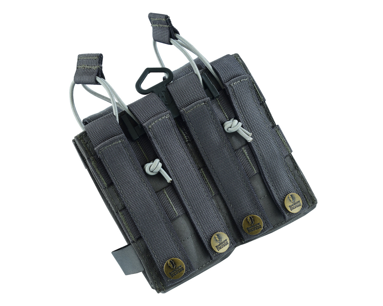 SHS - 22088 AK/9mm DOUBLE  OPEN-TOP MAG POUCH SILVER GREY