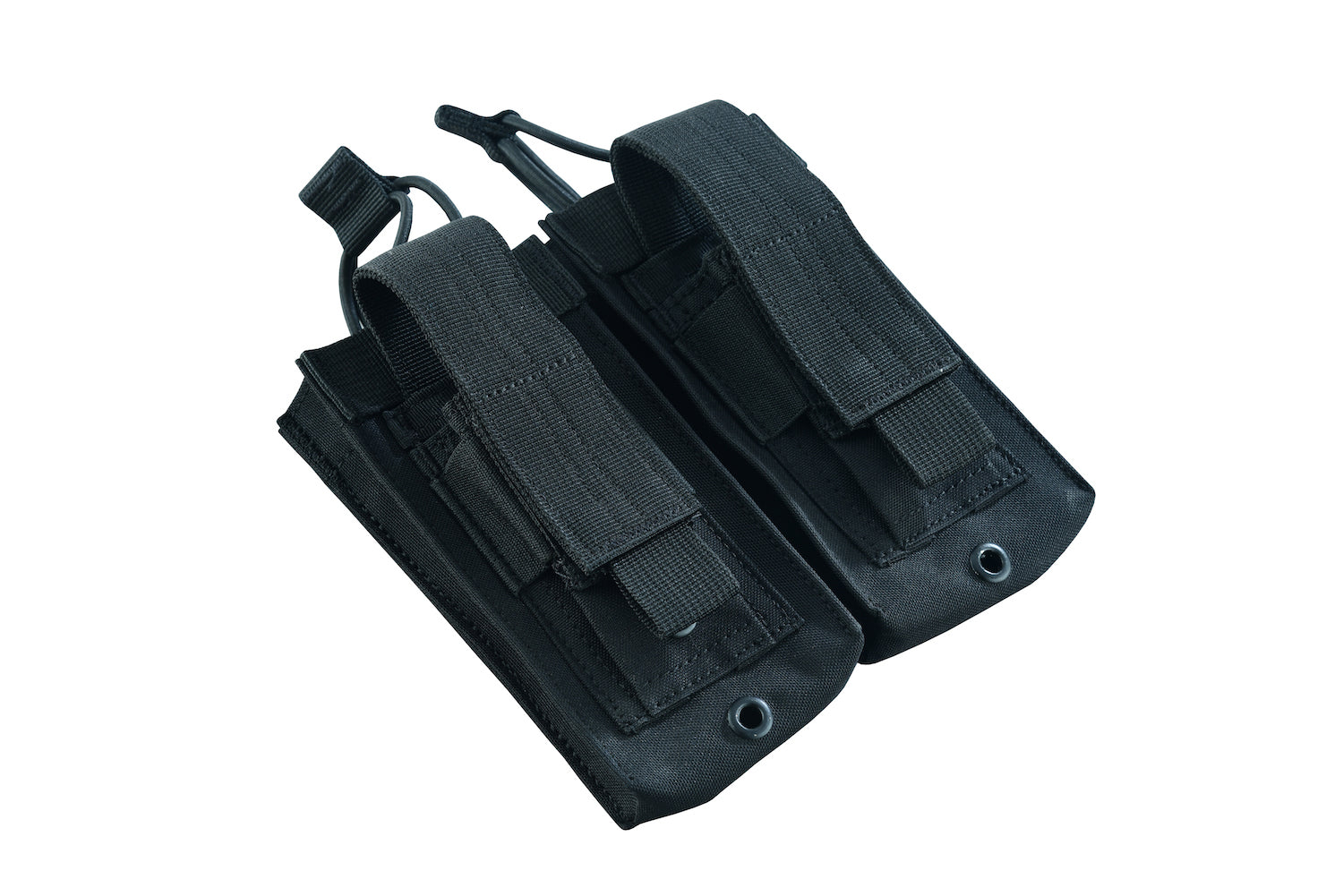 SHS - 22088 AK/9mm DOUBLE  OPEN-TOP MAG POUCH BLACK