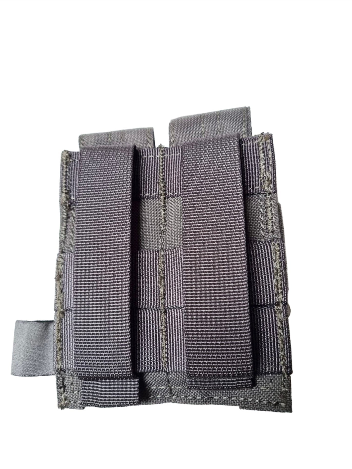 SHE-1065 Double Pistol Mag Pouch Grey backside