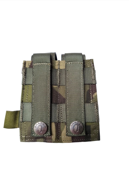 SHE-1065 Double Pistol Mag Pouch- Multicam Green