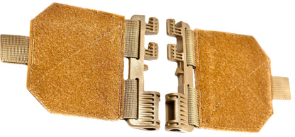 Two brown Belt straps with metal clasps on a white background