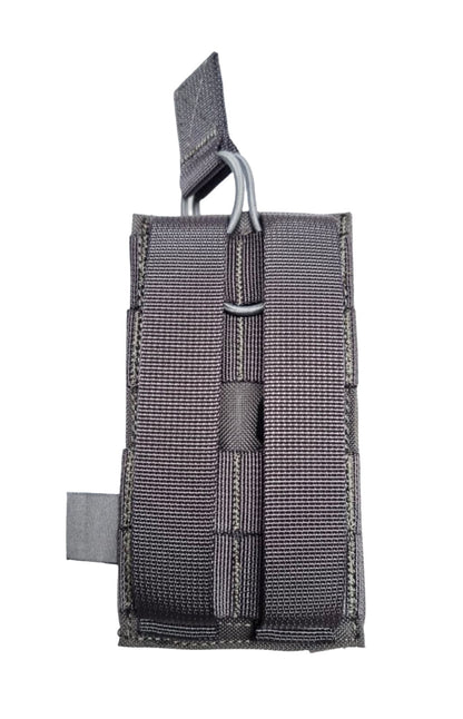 SHE-20040 Single Rapid Response Mag Pouch Colour Silver Grey backside view