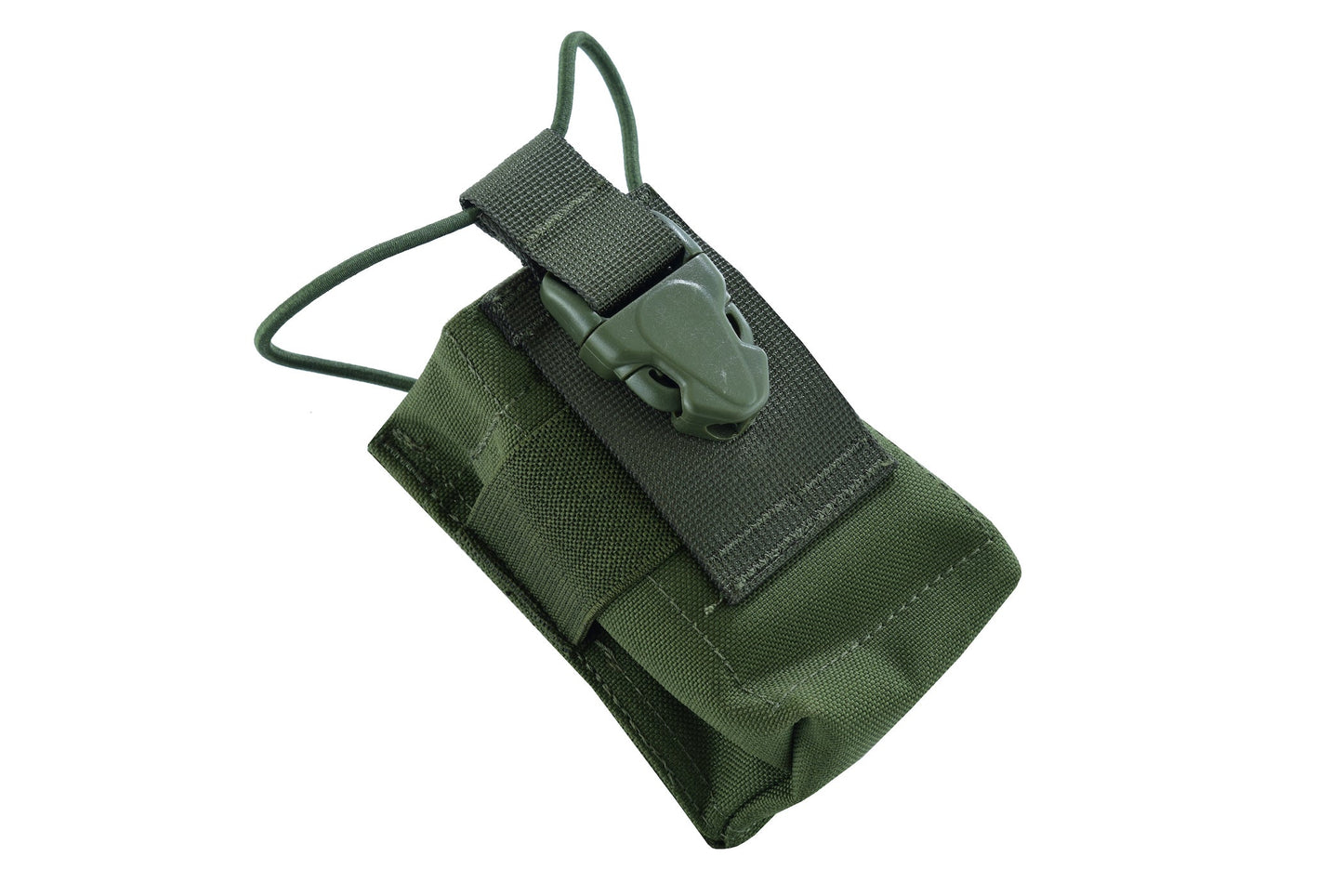 SHE-21090 "ARP" ADJUSTABLE RADIO POUCH OLIVE DRIPE