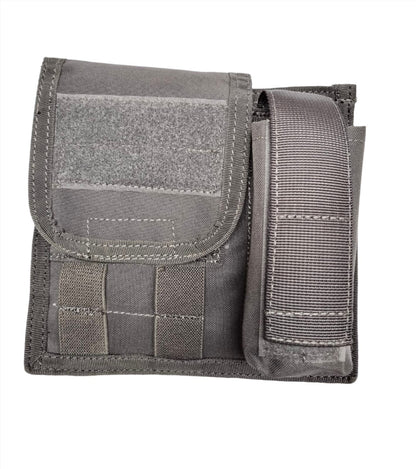 SHE-23053 COMBAT ADMIN  POUCH SILVER GREY