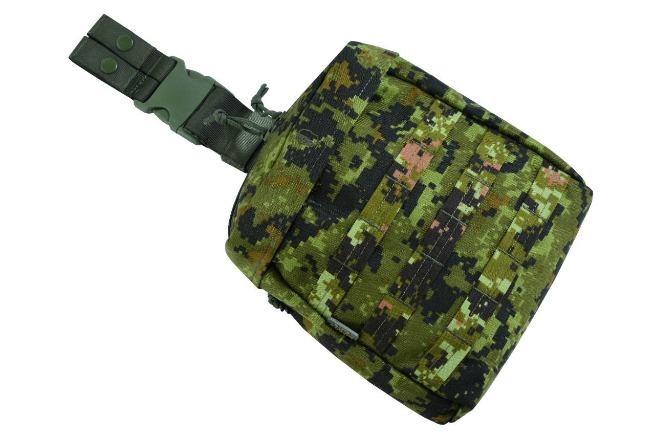 Tactical Zone SHE-843 DROP LEG DUMP POUCH Woodland Digi Camo