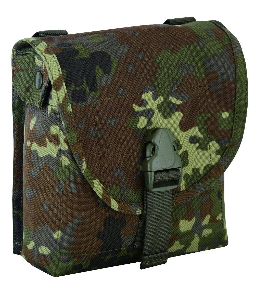 Shadow Strategic Camouflage LMG / SAW Pouch Color German flectarn side view.