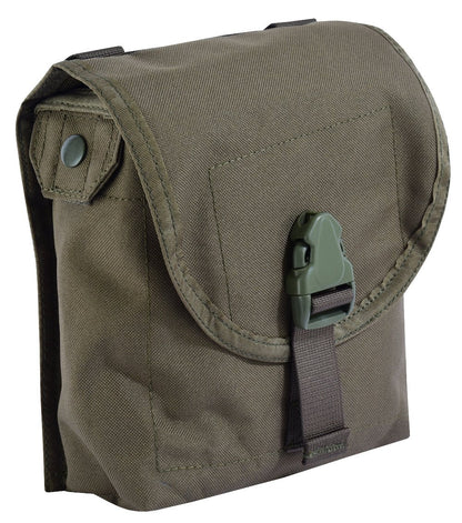 Shadow Strategic Camouflage LMG / SAW Pouch Color Army Green front view.