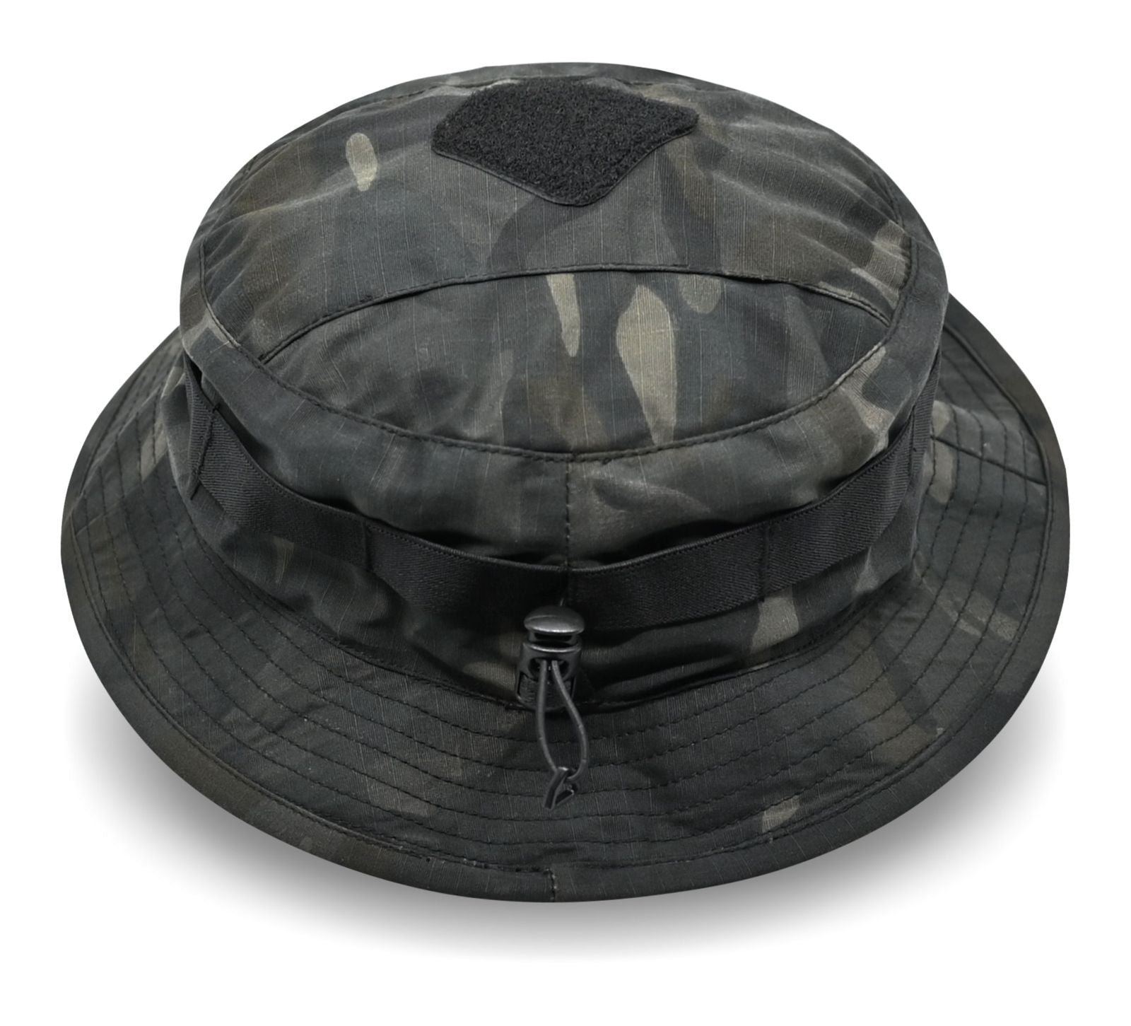 SHS-1956 SHORT BRIMMED BUSH HAT MULTICAM BLACK.