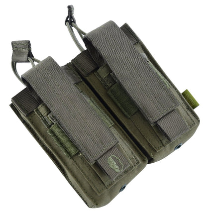 SHS - 22088 AK/9mm DOUBLE  OPEN-TOP MAG POUCH RANGER GREEN