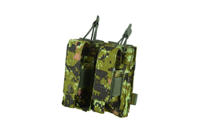 SHS - 22088 AK/9mm DOUBLE  OPEN-TOP MAG POUCH WOODLAND DIGI 