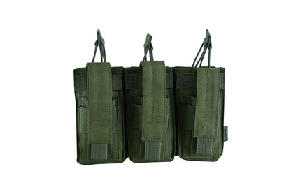 SHS - 22089 AK/9mm TRIPLE OPEN-TOP MAG POUCH
